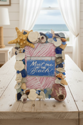 Meet Me At the Beach- 5x7 Seashell & Sea Glass Frame