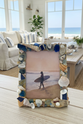Surfer's Paradise- Seashell & Sea Glass 4x6 Picture Frame
