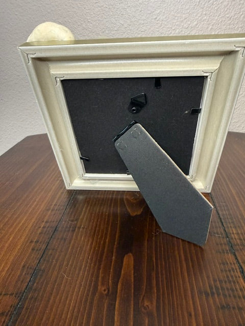 Sunshine Smiles- Handmade Seashell 4x4 Picture Frame